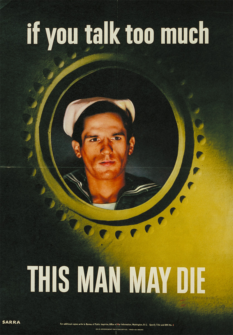 Illustration for article titled The Best Operations Security Propaganda Posters From World War II